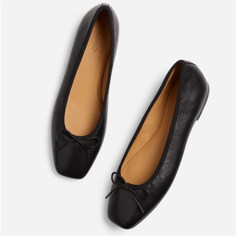 Madewell Anelise Leather Ballet Flat with Bow - Picture 4 of 4